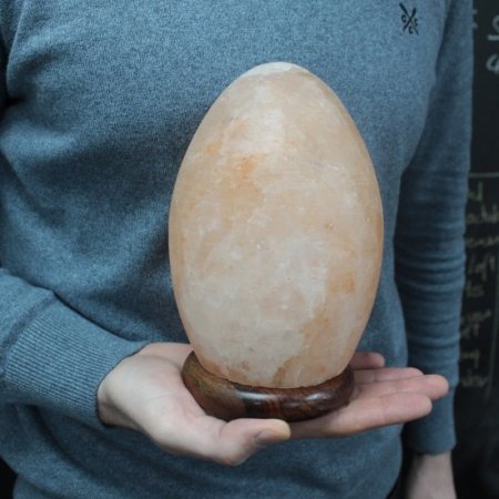 (image for) Salt Lamp Egg - Wooden Base
