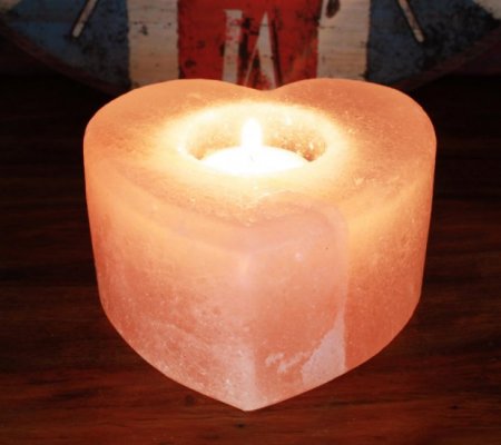(image for) Salt Candle Holder - Med Heart
