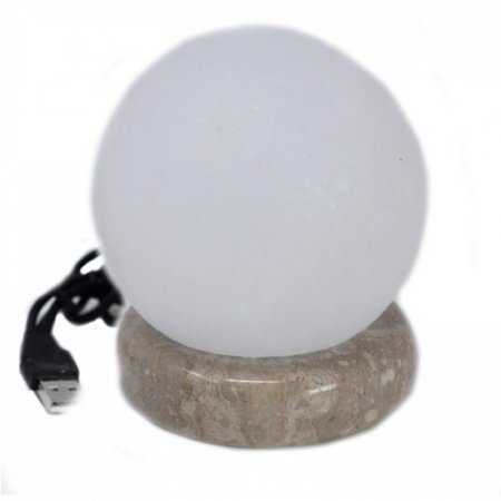 (image for) Quality USB Ball WHITE Salt Lamp - 9 cm (multi)