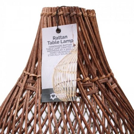 (image for) Rattan Table Lamps - Dark Brown