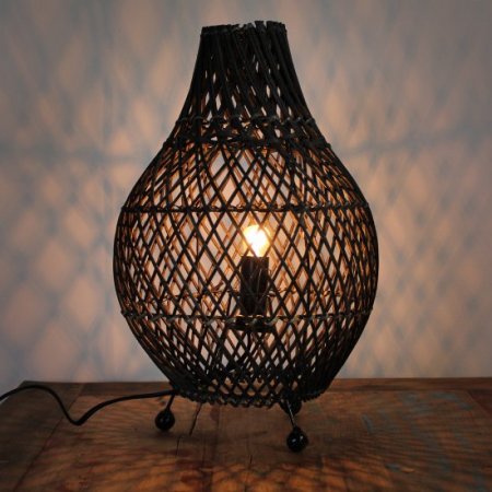 (image for) Rattan Table Lamps - Black