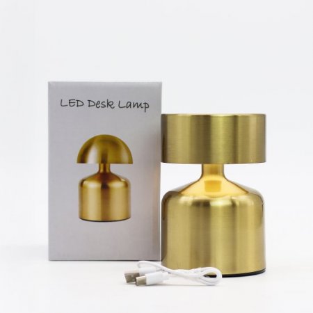 (image for) Touch Lamp - Flat Mushroom Bronze- USB (C) - Rechargable (400 Watt)