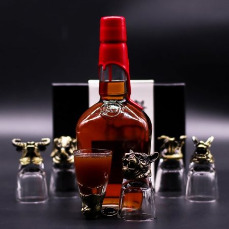 (image for) Gift Set of 6 Shot Glasses (50ml) - Mystical Creatures - Antique Bronze
