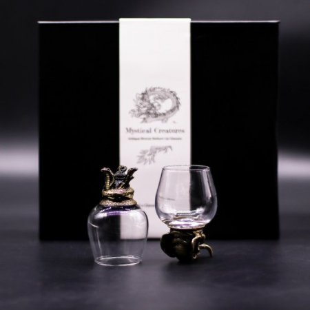 (image for) Gift Set of 6 Glasses (100ml) - Mystical Creatures - Antique Bronze