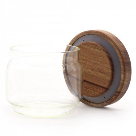 (image for) Cottage Bamboo Glass Jar - 7cm