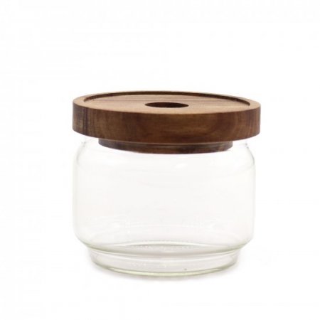 (image for) Cottage Bamboo Glass Jar - 7cm