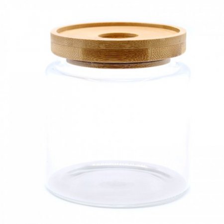 (image for) Cottage Bamboo Glass Jar - 10cm