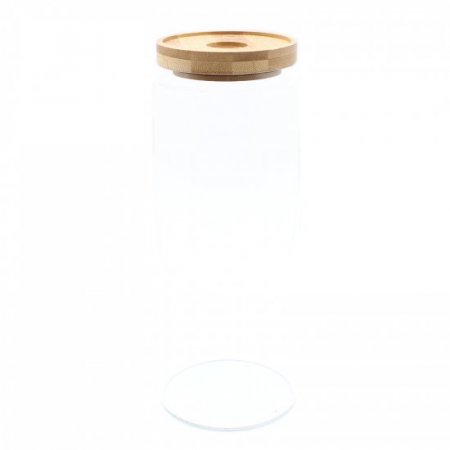 (image for) Cottage Bamboo Glass Jar - 25cm