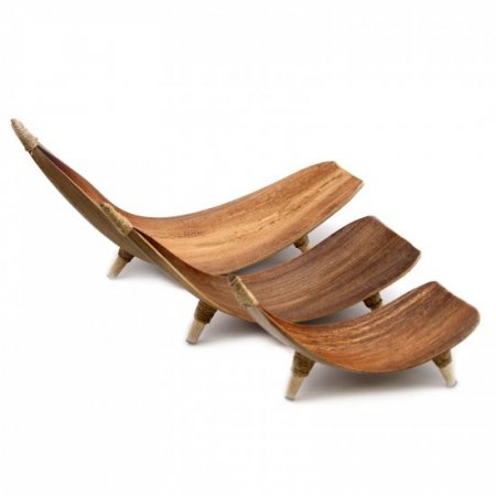 (image for) Coconut Leaf Fruit Bowl Set - Natural