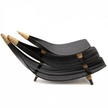 (image for) Coconut Leaf Fruit Bowl Set - Chocolate