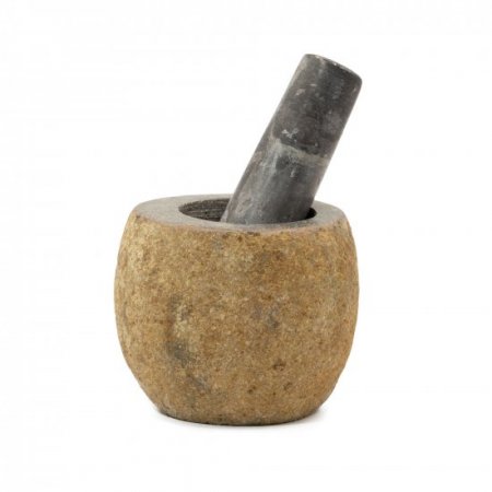 (image for) Natural Riverstone Decorative Pestle & Mortar- Small (aprox 9x7cm)