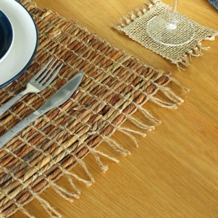 (image for) Water Hyacinth Natural Placemat - Robusta and Fringe