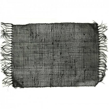 (image for) Seagrass Fringe Natural Placemat - Black