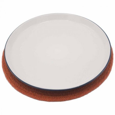 (image for) Natural Place Mat - Jute & Cotton 30cm - Clay Border