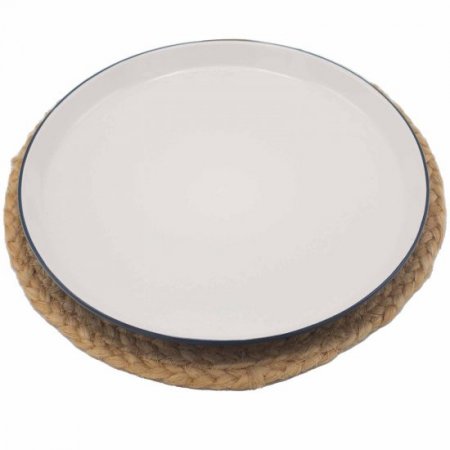 (image for) Natural Place Mat - Jute 30cm - Mandala Print