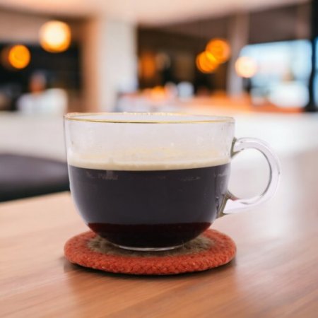 (image for) Natural Coaster - Jute & Cotton 10cm (set of 4) - Clay Boarder