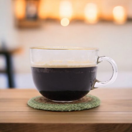 (image for) Natural Coaster - Jute & Cotton 10cm (set of 6) Mixed colours in basket