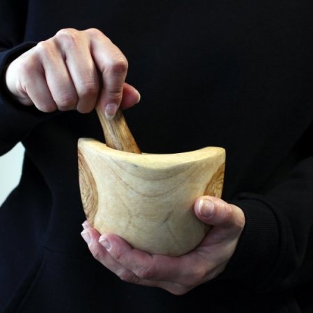 (image for) Ergo Teak Pestal & Morter Med