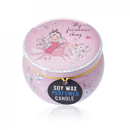 (image for) Art Tin Candle - Assorted Design - Friendly Messages - Parma Violet