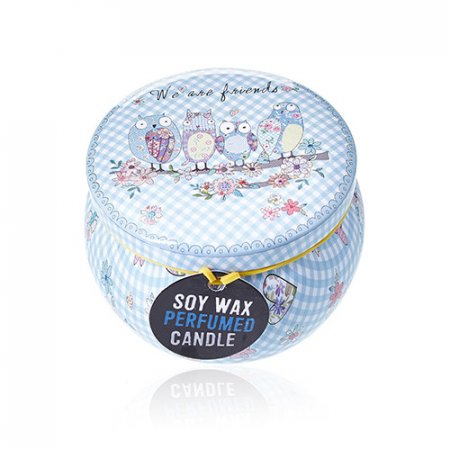 (image for) Art Tin Candle - Assorted Design - Friendly Messages - Parma Violet
