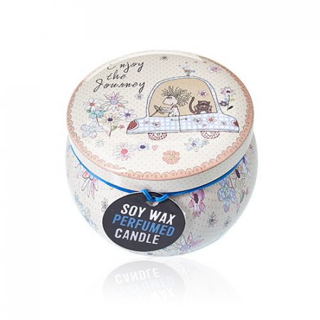 (image for) Art Tin Candle - Assorted Design - Friendly Messages - Parma Violet