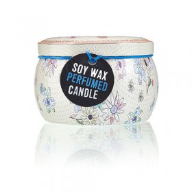 Art Tin Candle - Assorted Design - Friendly Messages - Parma Violet