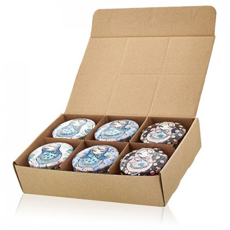 (image for) Art Tin Candle - Assorted Design - Russian Dolls - Dolly Blue