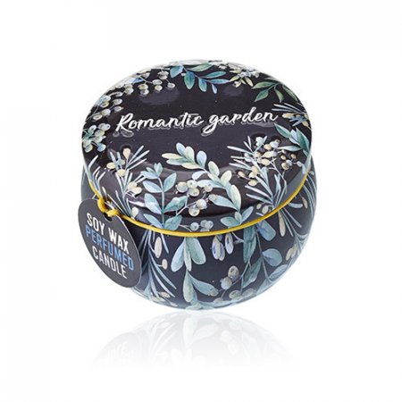 (image for) Art Tin Candle - Assorted Design - Romantic Garden - Tea & Rose