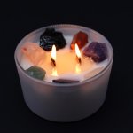 (image for) Large Chakra Crystal Candles - Seven Charkra