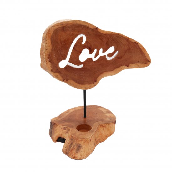 (image for) Candle Holder Sign - Love