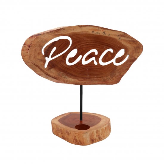 (image for) Candle Holder Sign - Peace