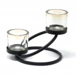 (image for) Centrepiece Iron Votive Candle Holder - 2 Cup Double Step