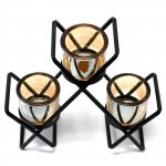(image for) Centrepiece Iron Votive Candle Holder - 3 Cup Triangle