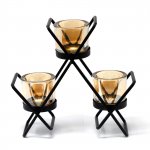 (image for) Centrepiece Iron Votive Candle Holder - 3 Cup Triangle