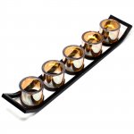 (image for) Centrepiece Iron Votive Candle Holder - 5 Cup Ledge