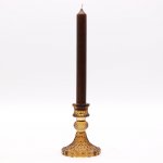(image for) Vintage Dinner Candle Holder - Antique Amber