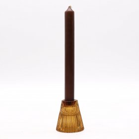 Flip Dinner Candle / Tealight Holder - Antique Amber