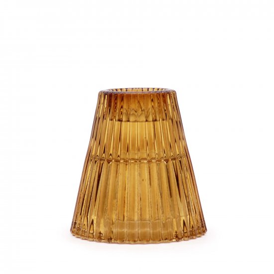 (image for) Flip Dinner Candle / Tealight Holder - Antique Amber