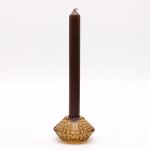 (image for) Flower Flip Dinner Candle / Tealight Holder - Antique Amber