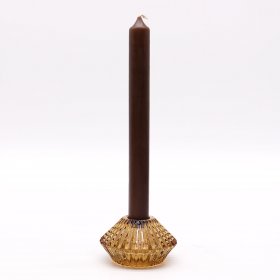 Flower Flip Dinner Candle / Tealight Holder - Antique Amber
