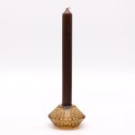 (image for) Flower Flip Dinner Candle / Tealight Holder - Antique Amber