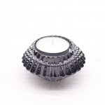(image for) Flower Flip Dinner Candle / Tealight Holder - Midnight Grey
