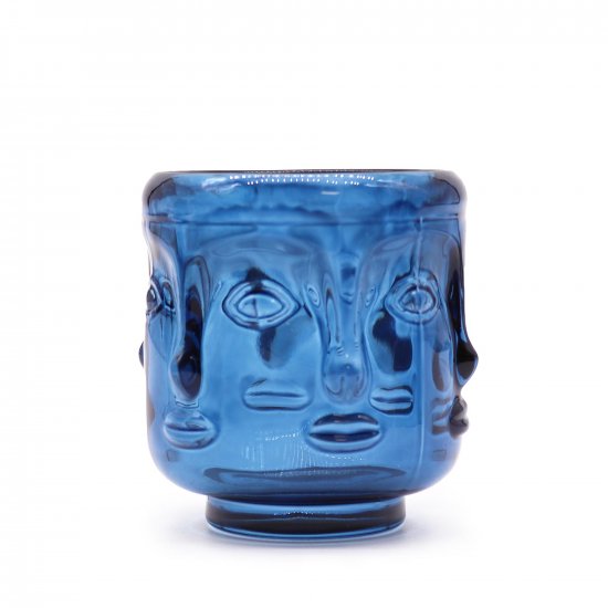 (image for) Buddha Faces Candle Jar - Royal Blue