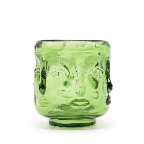 (image for) Buddha Faces Candle Jar - Garden Jade