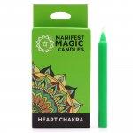 (image for) Manifest Magic Candles (pack of 12) - Green - Heart Chakra