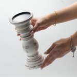 (image for) Classic Candle Stand - Whitewash - Small