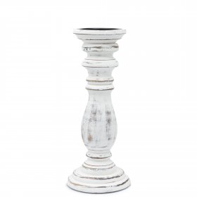 Classic Candle Stand - Whitewash - Medium