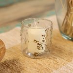 (image for) Natural Floral Glass - Straight Candle Holder - Margarita - (8x8cm)