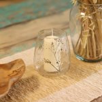 (image for) Natural Floral Glass - Vase Candle Holder - Margarita - (12x11cm)