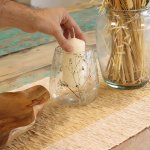 (image for) Natural Floral Glass - Vase Candle Holder - Margarita - (12x11cm)